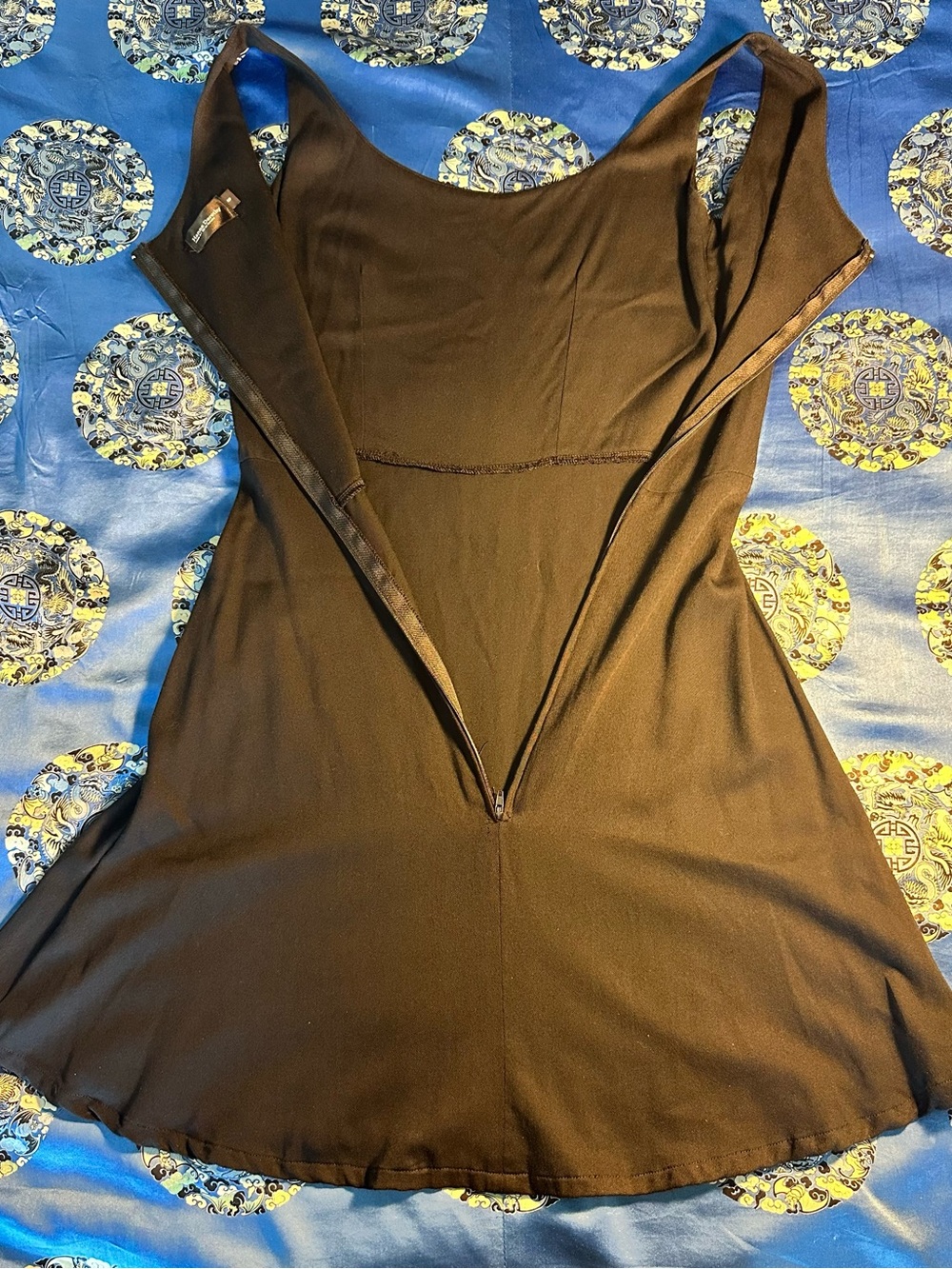 Hanna Dorothy Black 100% Bamboo Fit & Flare A-Line Sustainable Mini LBD Size 6